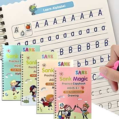 Number Tracing Practice Copybook for Kid's (Set of 4 Books + 10 Refill + 1 Pan)